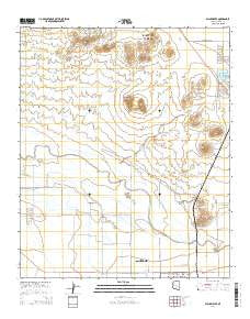 Blackwater Arizona Current topographic map, 1:24000 scale, 7.5 X 7.5 Minute, Year 2014