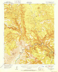 Blue House Mtn Arizona Historical topographic map, 1:62500 scale, 15 X 15 Minute, Year 1951