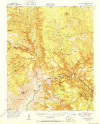 Blue House Mtn Arizona Historical topographic map, 1:62500 scale, 15 X 15 Minute, Year 1951