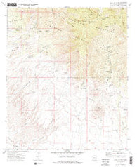 Blue Jay Peak Arizona Historical topographic map, 1:24000 scale, 7.5 X 7.5 Minute, Year 1972