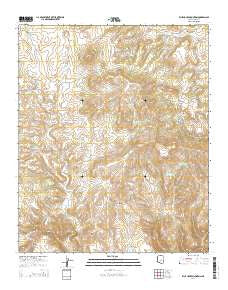 Blue House Mountain Arizona Current topographic map, 1:24000 scale, 7.5 X 7.5 Minute, Year 2014