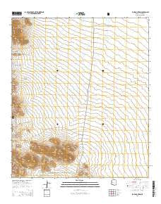 Blue Mountain Arizona Current topographic map, 1:24000 scale, 7.5 X 7.5 Minute, Year 2014
