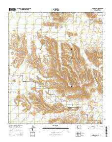 Blue Plateau Arizona Current topographic map, 1:24000 scale, 7.5 X 7.5 Minute, Year 2014