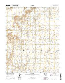 Blue Spring SE Arizona Current topographic map, 1:24000 scale, 7.5 X 7.5 Minute, Year 2014