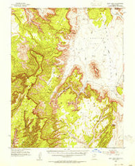 Boot Mesa Arizona Historical topographic map, 1:62500 scale, 15 X 15 Minute, Year 1952