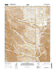 Bottleneck Wash Arizona Current topographic map, 1:24000 scale, 7.5 X 7.5 Minute, Year 2014