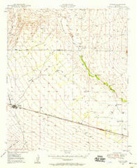 Bowie Arizona Historical topographic map, 1:62500 scale, 15 X 15 Minute, Year 1949