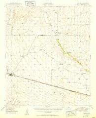 Bowie Arizona Historical topographic map, 1:62500 scale, 15 X 15 Minute, Year 1950