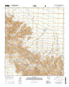 Bowie Mountain North Arizona Current topographic map, 1:24000 scale, 7.5 X 7.5 Minute, Year 2014