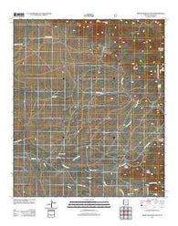Bowie Mountain South Arizona Historical topographic map, 1:24000 scale, 7.5 X 7.5 Minute, Year 2012