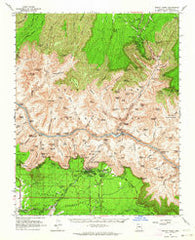 Bright Angel Arizona Historical topographic map, 1:62500 scale, 15 X 15 Minute, Year 1962