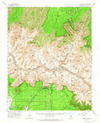 Bright Angel Arizona Historical topographic map, 1:62500 scale, 15 X 15 Minute, Year 1962