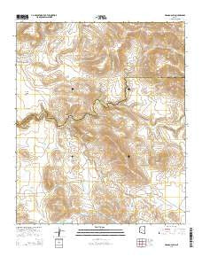 Bronco Gulch Arizona Current topographic map, 1:24000 scale, 7.5 X 7.5 Minute, Year 2014
