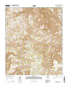 Brushy Canyon Arizona Current topographic map, 1:24000 scale, 7.5 X 7.5 Minute, Year 2014