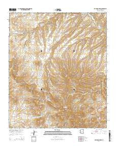 Bryce Mountain Arizona Current topographic map, 1:24000 scale, 7.5 X 7.5 Minute, Year 2014