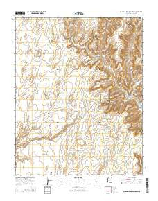 Bubbling Spring Canyon Arizona Current topographic map, 1:24000 scale, 7.5 X 7.5 Minute, Year 2014