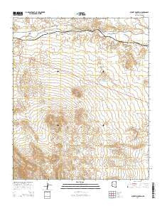 Bucket Mountain Arizona Current topographic map, 1:24000 scale, 7.5 X 7.5 Minute, Year 2014