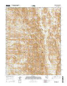 Burns Spring Arizona Current topographic map, 1:24000 scale, 7.5 X 7.5 Minute, Year 2014