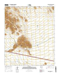 Burnt Mountain Arizona Current topographic map, 1:24000 scale, 7.5 X 7.5 Minute, Year 2014
