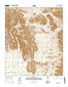 Burro Gap Arizona Current topographic map, 1:24000 scale, 7.5 X 7.5 Minute, Year 2014