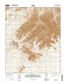Butler Pass Arizona Current topographic map, 1:24000 scale, 7.5 X 7.5 Minute, Year 2014