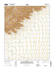 Butler Well Arizona Current topographic map, 1:24000 scale, 7.5 X 7.5 Minute, Year 2014