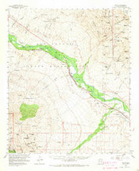 Bylas Arizona Historical topographic map, 1:62500 scale, 15 X 15 Minute, Year 1960