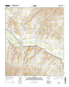 Calva Arizona Current topographic map, 1:24000 scale, 7.5 X 7.5 Minute, Year 2014