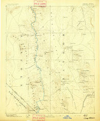 Camp Mohave Arizona Historical topographic map, 1:250000 scale, 1 X 1 Degree, Year 1892