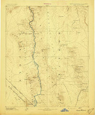 Camp Mohave Arizona Historical topographic map, 1:250000 scale, 1 X 1 Degree, Year 1892