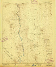 Camp Mohave Arizona Historical topographic map, 1:250000 scale, 1 X 1 Degree, Year 1892