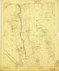 Camp Mohave Arizona Historical topographic map, 1:250000 scale, 1 X 1 Degree, Year 1892