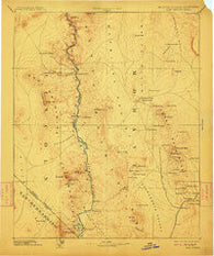 Camp Mohave Arizona Historical topographic map, 1:250000 scale, 1 X 1 Degree, Year 1892