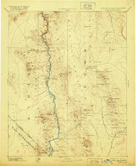 Camp Mohave Arizona Historical topographic map, 1:250000 scale, 1 X 1 Degree, Year 1892
