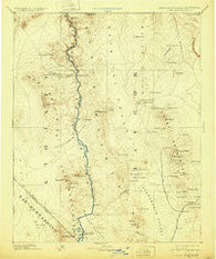Camp Mohave Arizona Historical topographic map, 1:250000 scale, 1 X 1 Degree, Year 1892