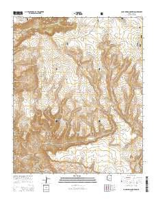 Cane Springs Mountain Arizona Current topographic map, 1:24000 scale, 7.5 X 7.5 Minute, Year 2014