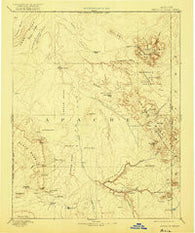 Canyon De Chelly New Mexico Historical topographic map, 1:250000 scale, 1 X 1 Degree, Year 1892