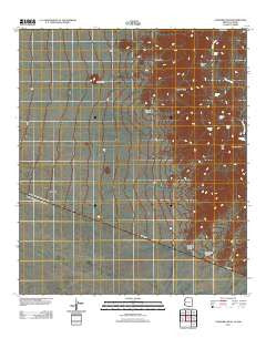 Caponera Peak Arizona Historical topographic map, 1:24000 scale, 7.5 X 7.5 Minute, Year 2011