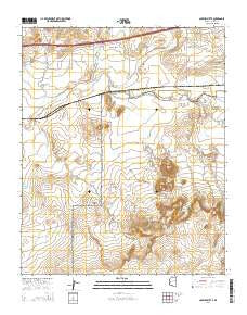 Carrizo Butte Arizona Current topographic map, 1:24000 scale, 7.5 X 7.5 Minute, Year 2014