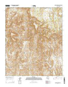 Cassadore Spring Arizona Current topographic map, 1:24000 scale, 7.5 X 7.5 Minute, Year 2014