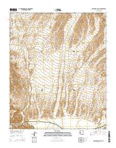Castaneda Hills SW Arizona Current topographic map, 1:24000 scale, 7.5 X 7.5 Minute, Year 2014