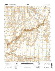Cedar Lake Wash Arizona Current topographic map, 1:24000 scale, 7.5 X 7.5 Minute, Year 2014
