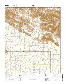 Cementosa Wash Arizona Current topographic map, 1:24000 scale, 7.5 X 7.5 Minute, Year 2014