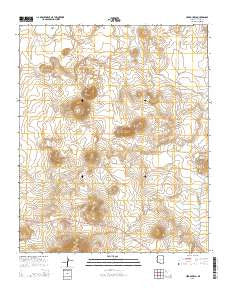 Cerro Hueco Arizona Current topographic map, 1:24000 scale, 7.5 X 7.5 Minute, Year 2014