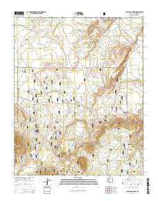 Chapel Mountain Arizona Current topographic map, 1:24000 scale, 7.5 X 7.5 Minute, Year 2014