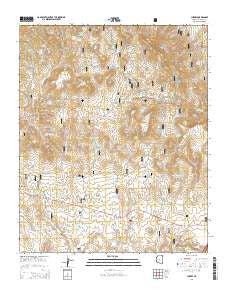 Cherry Arizona Current topographic map, 1:24000 scale, 7.5 X 7.5 Minute, Year 2014