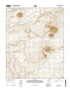 Chimney Butte Arizona Current topographic map, 1:24000 scale, 7.5 X 7.5 Minute, Year 2014