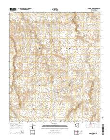 Chimney Canyon Arizona Current topographic map, 1:24000 scale, 7.5 X 7.5 Minute, Year 2014
