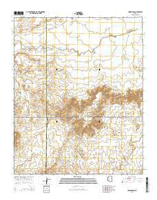 Chinde Mesa Arizona Current topographic map, 1:24000 scale, 7.5 X 7.5 Minute, Year 2014