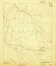 Chino Arizona Historical topographic map, 1:250000 scale, 1 X 1 Degree, Year 1886